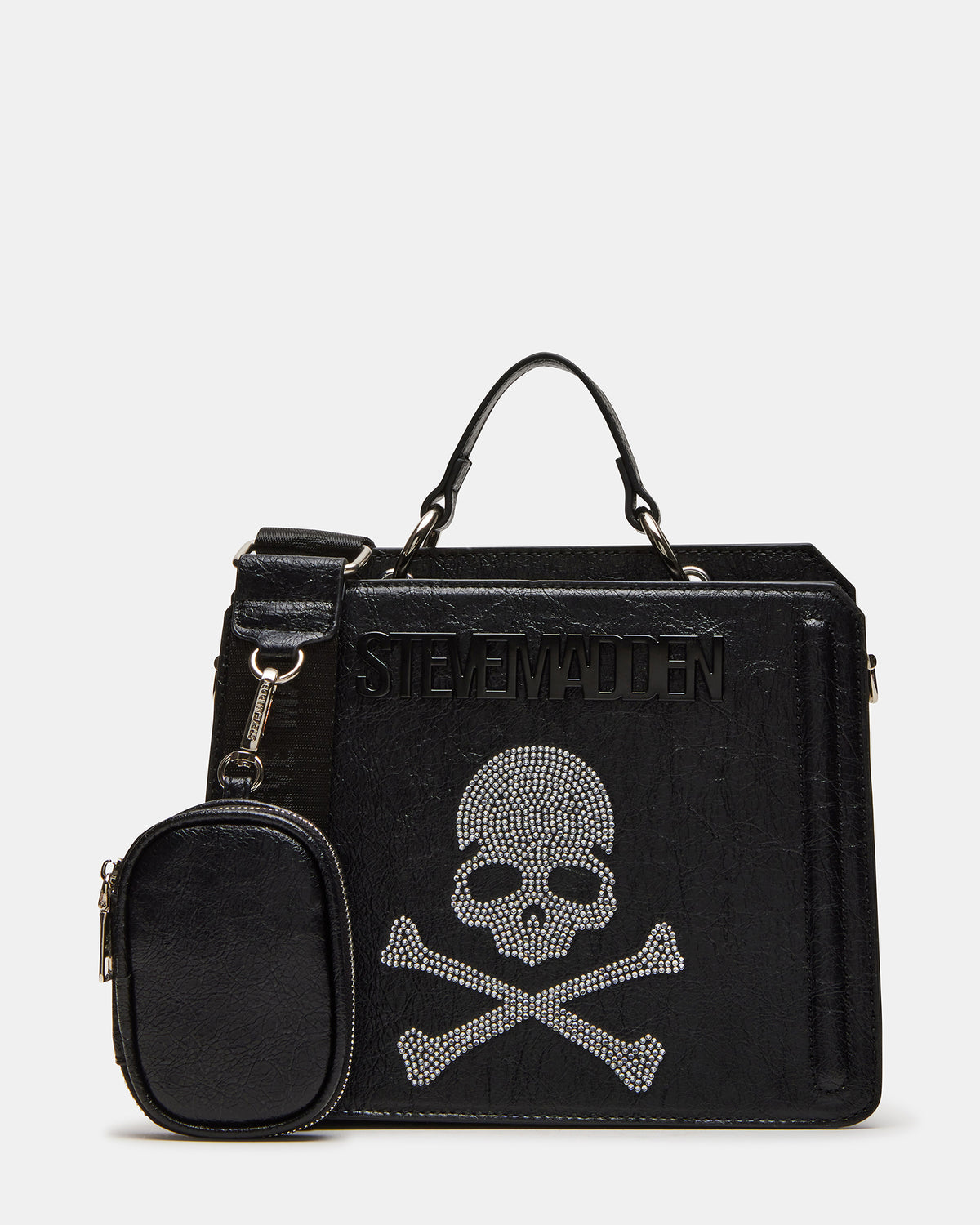 EVELYN Skull Bag Black Top Handle Crossbody Bag | Steve Madden near me