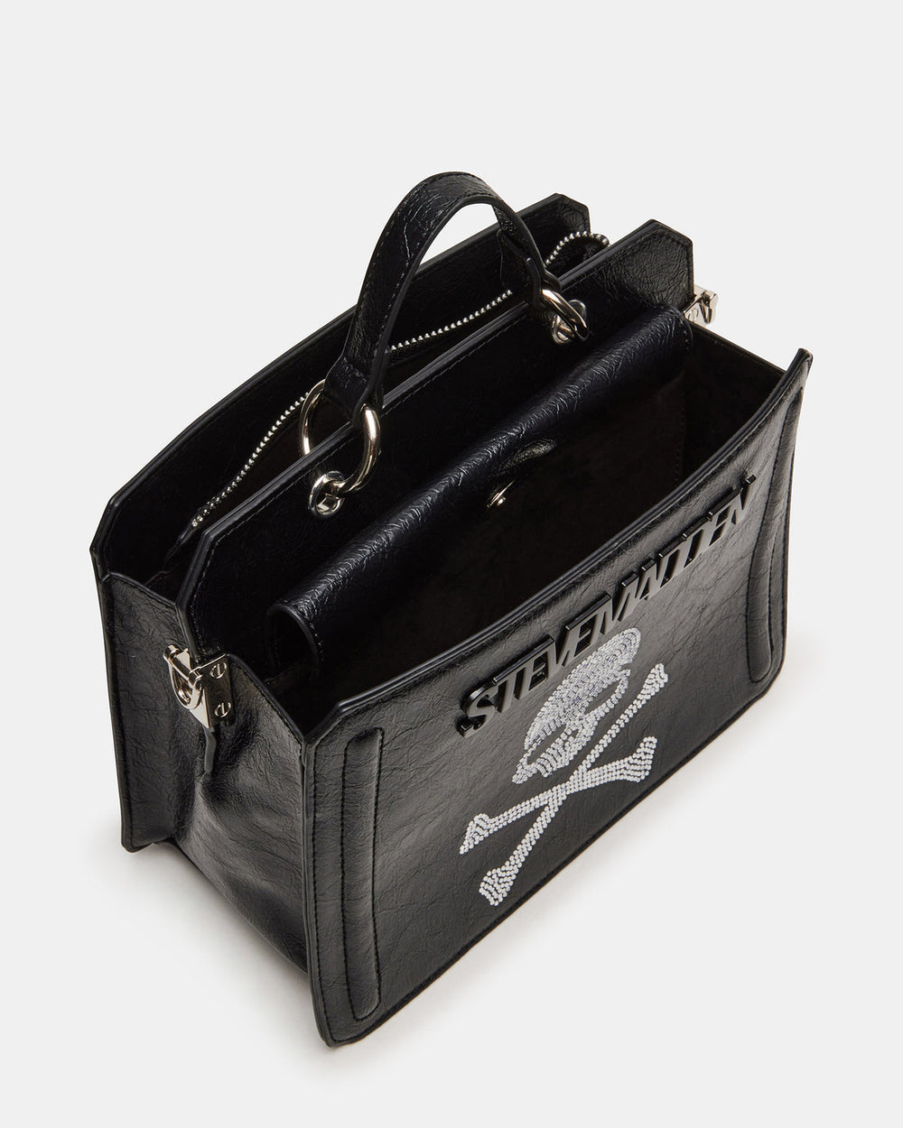 EVELYN Skull Bag Black Top Handle Crossbody Bag | Steve Madden near me