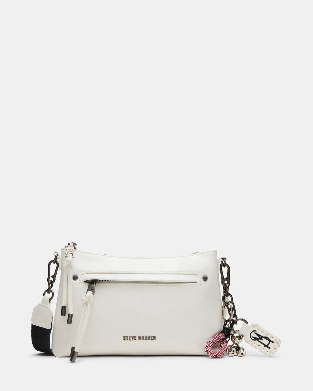 JONY Bag White Top-Zipper Crossbody Handbag | Steve Madden discount