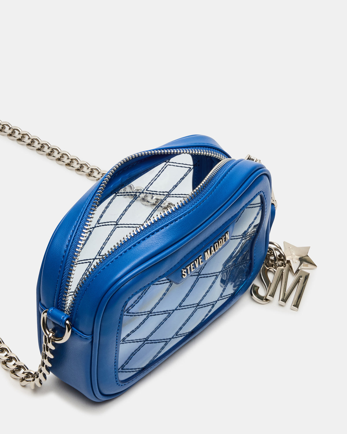 JELLY Bag Blue Clear Camera Crossbody Handbag | Steve Madden online
