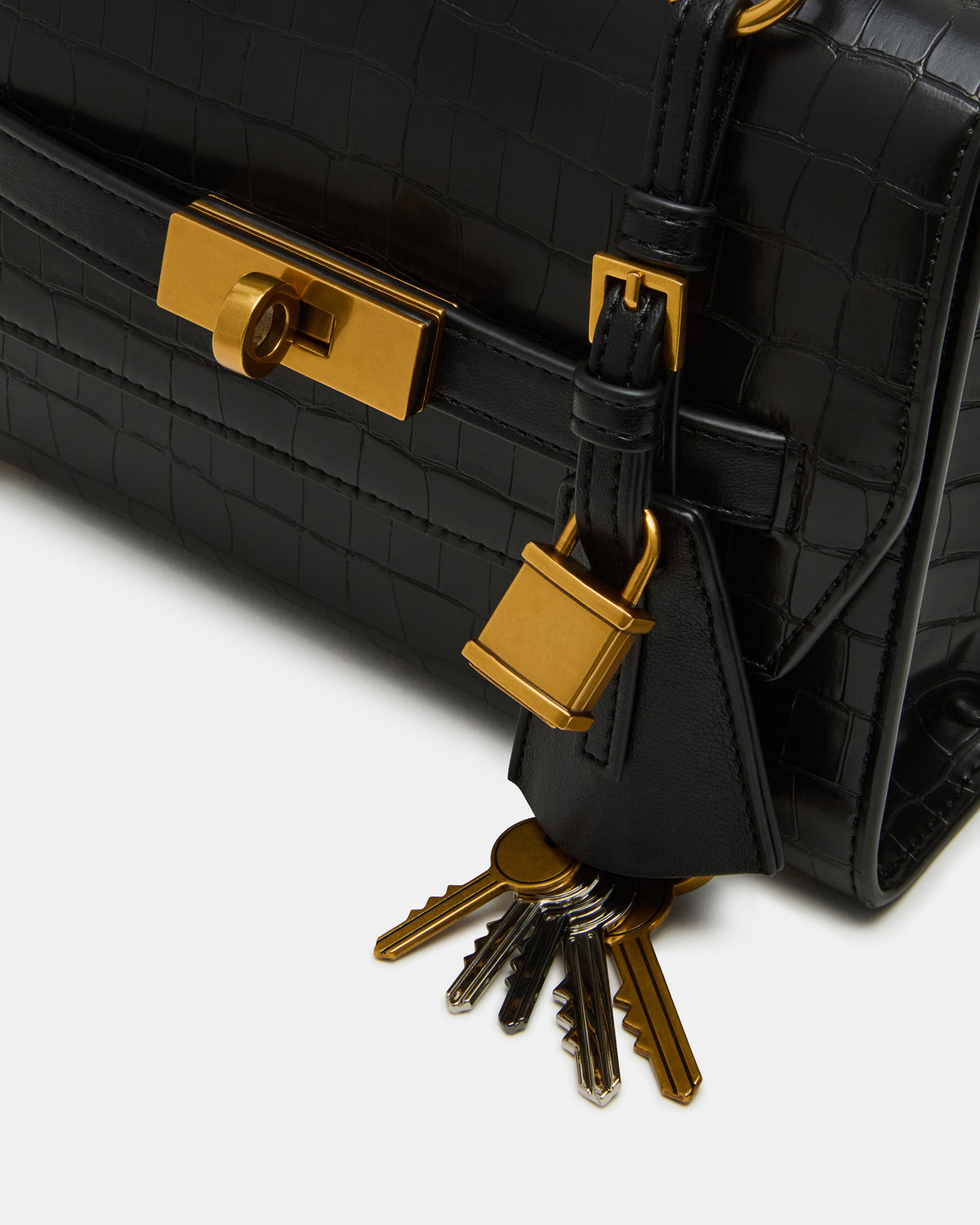 ELLOISE Bag Black Structured Mini Crossbody Handbag | Steve Madden Sale