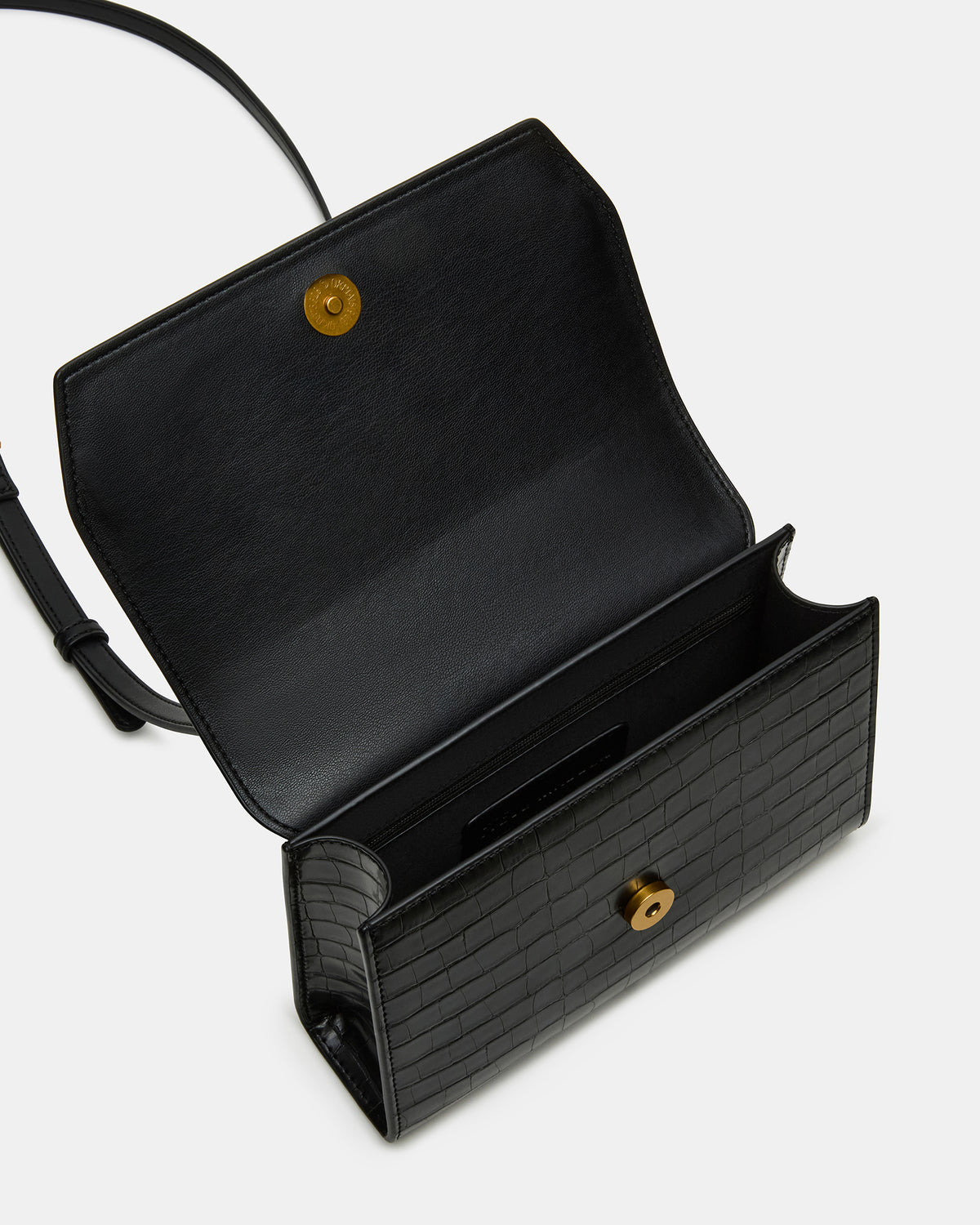 ELLOISE Bag Black Structured Mini Crossbody Handbag | Steve Madden Sale