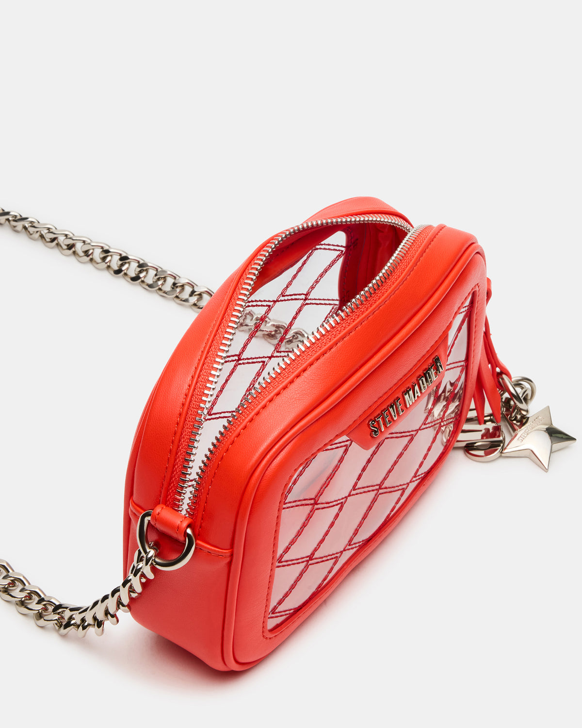 JELLY Bag Red Clear Camera Crossbody Handbag | Steve Madden near me