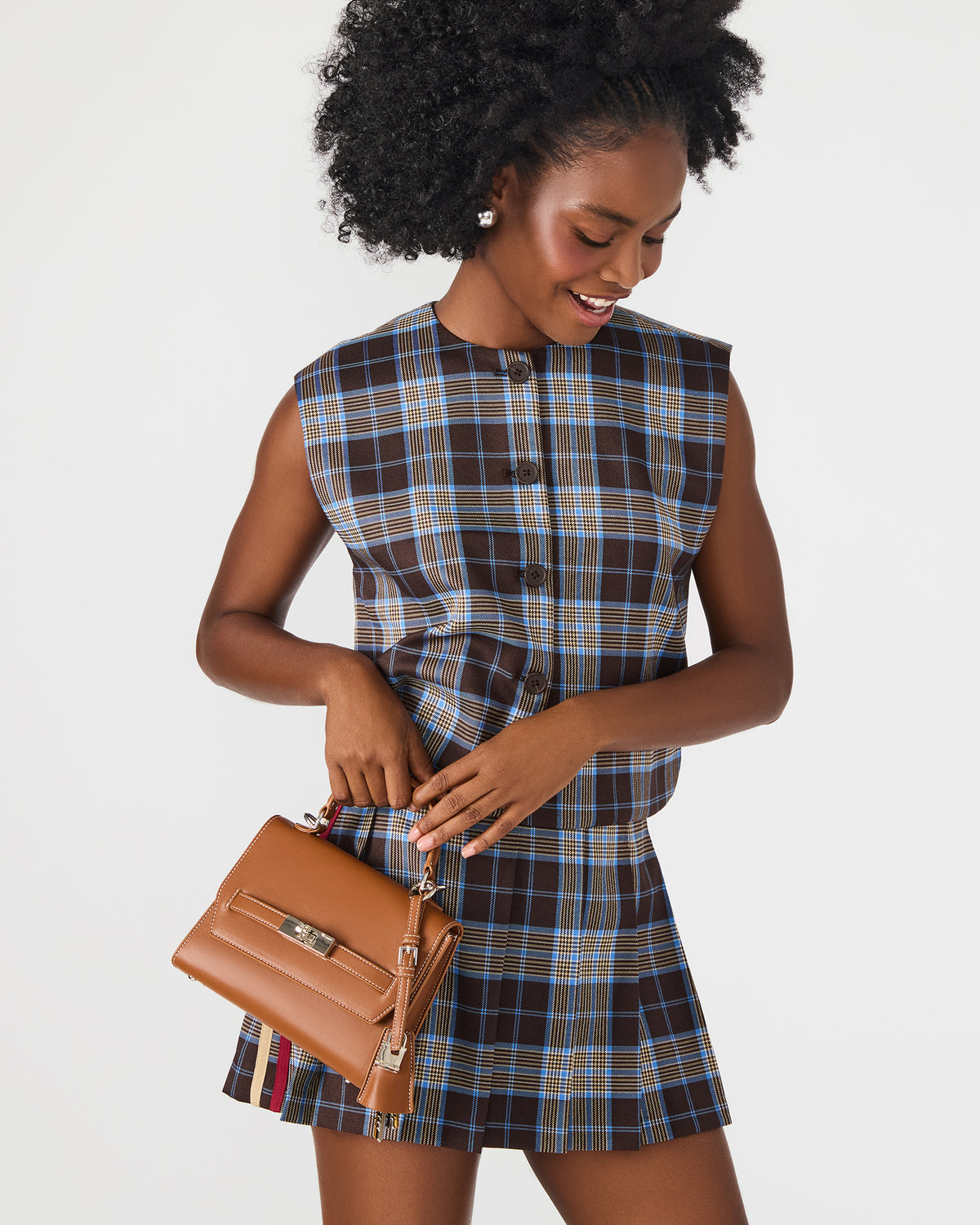 ELLOISE Bag Cognac Structured Mini Crossbody Handbag | Steve Madden US