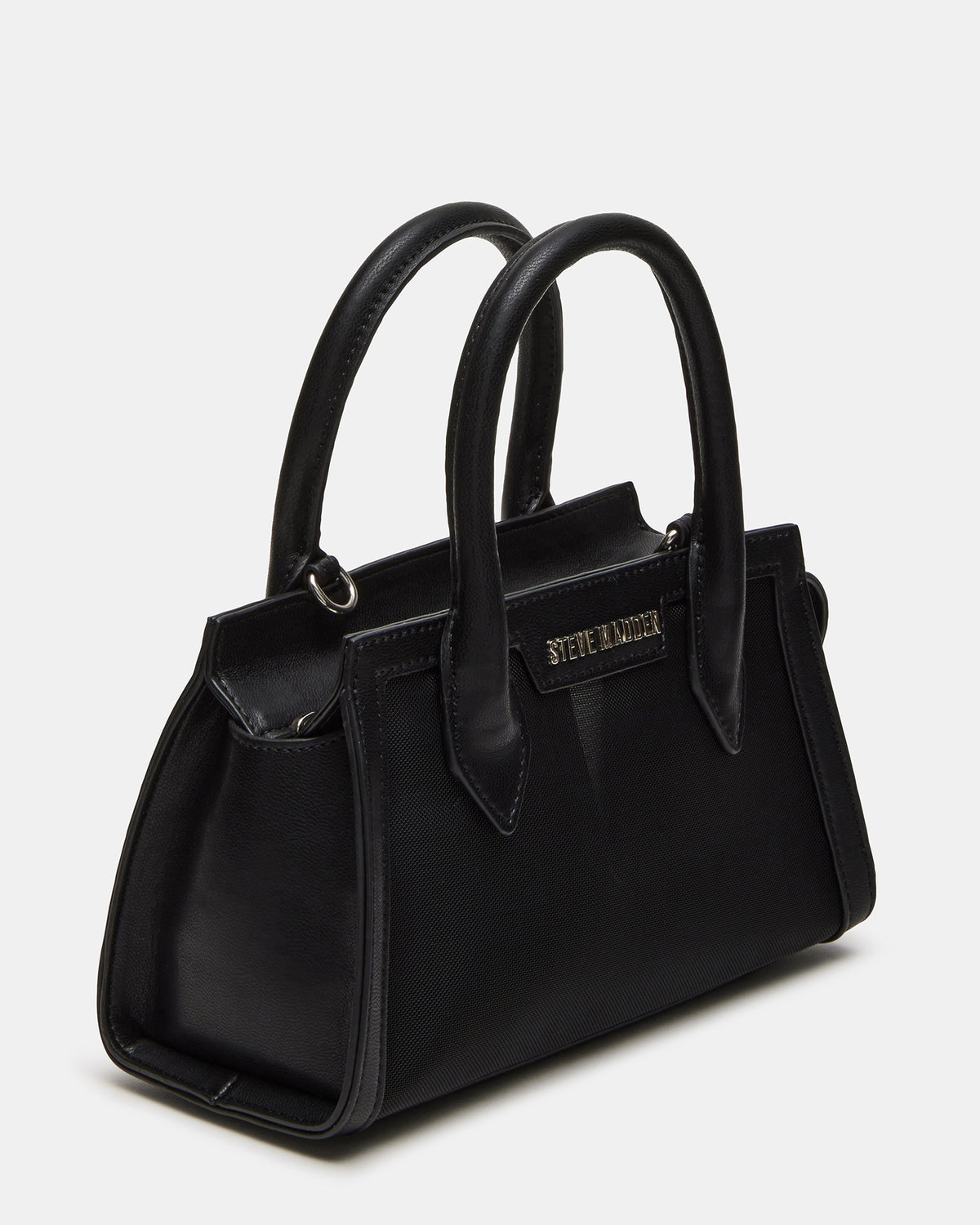 PEACHY Black Women's Mini Top-Handle Mesh Handbag | Steve Madden outlet