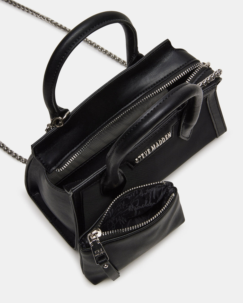 PEACHY Black Women's Mini Top-Handle Mesh Handbag | Steve Madden outlet