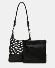 ARDA Black/Black Women's Crossbody Pouch Handbag | Steve Madden on Sale