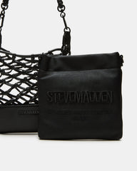 ARDA Black/Black Women's Crossbody Pouch Handbag | Steve Madden on Sale