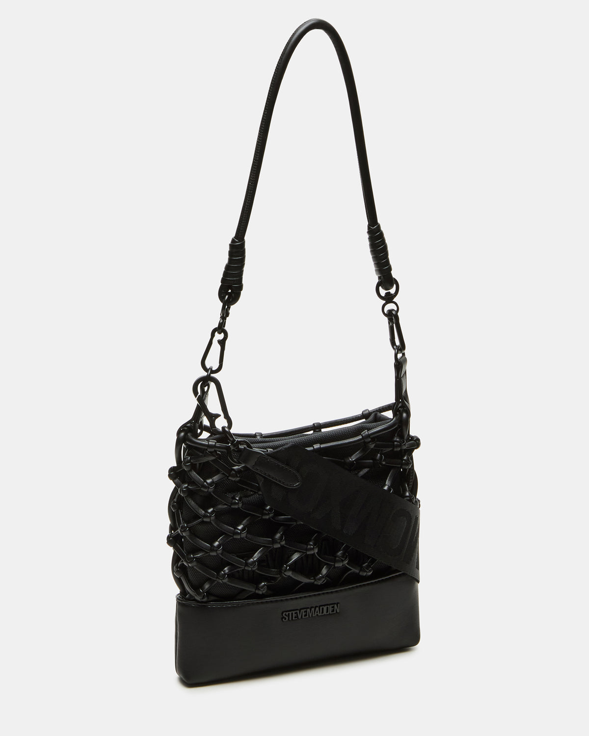 ARDA Black/Black Women's Crossbody Pouch Handbag | Steve Madden on Sale