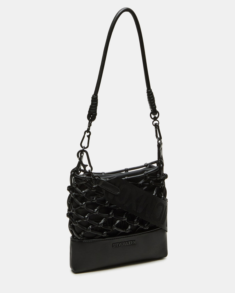 ARDA Black/Black Women's Crossbody Pouch Handbag | Steve Madden on Sale