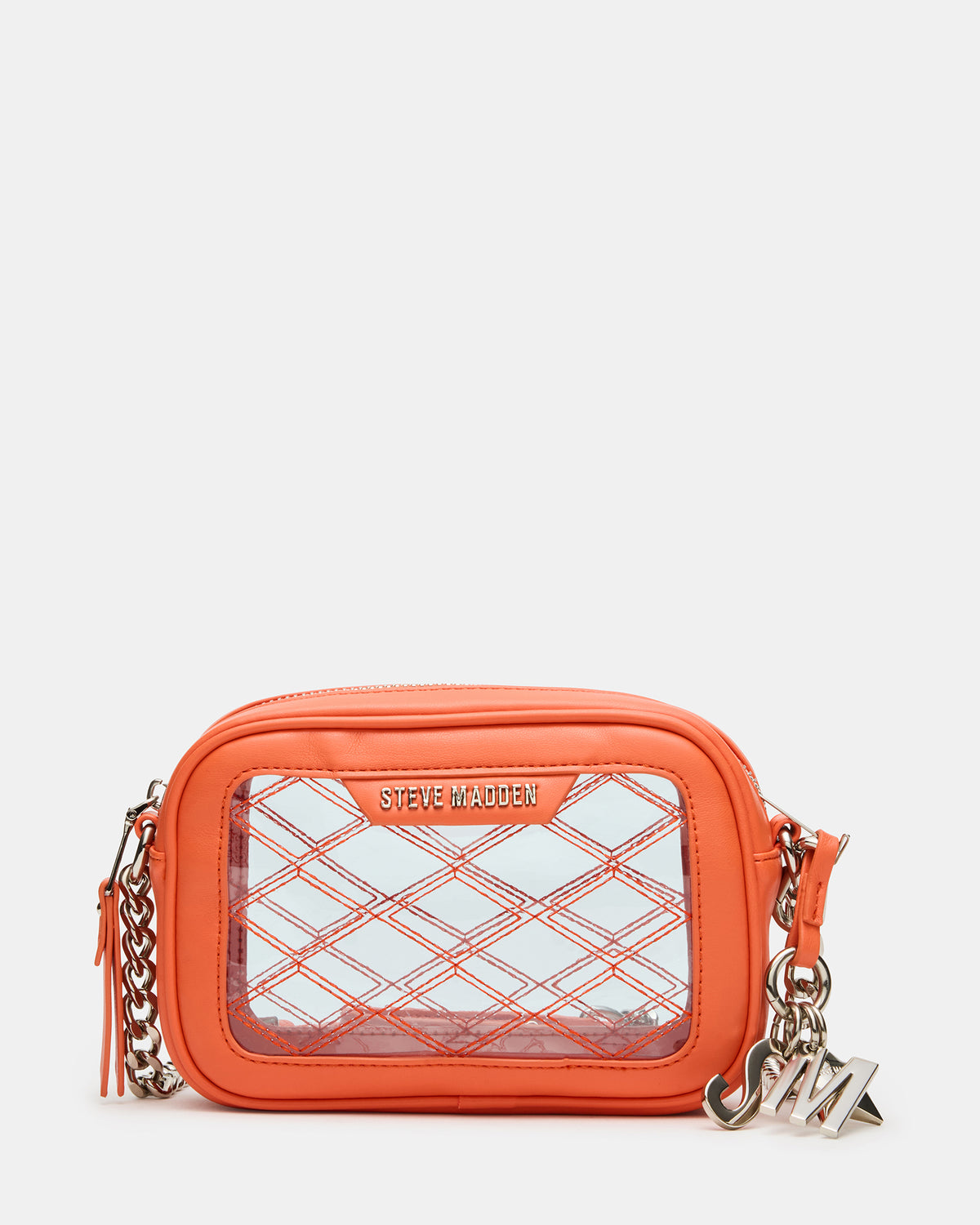 JELLY Bag Orange Clear Camera Crossbody Handbag | Steve Madden near me