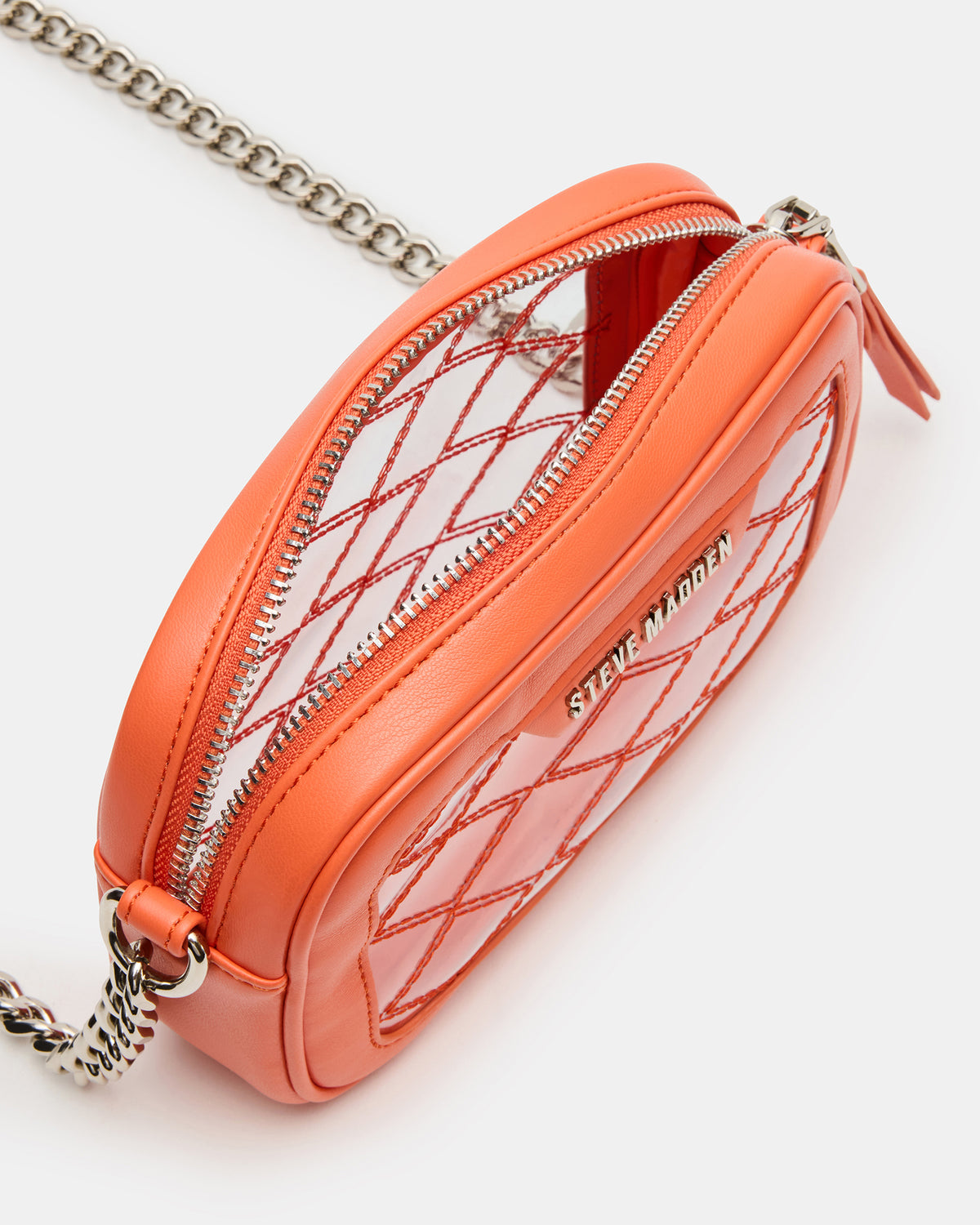 JELLY Bag Orange Clear Camera Crossbody Handbag | Steve Madden near me