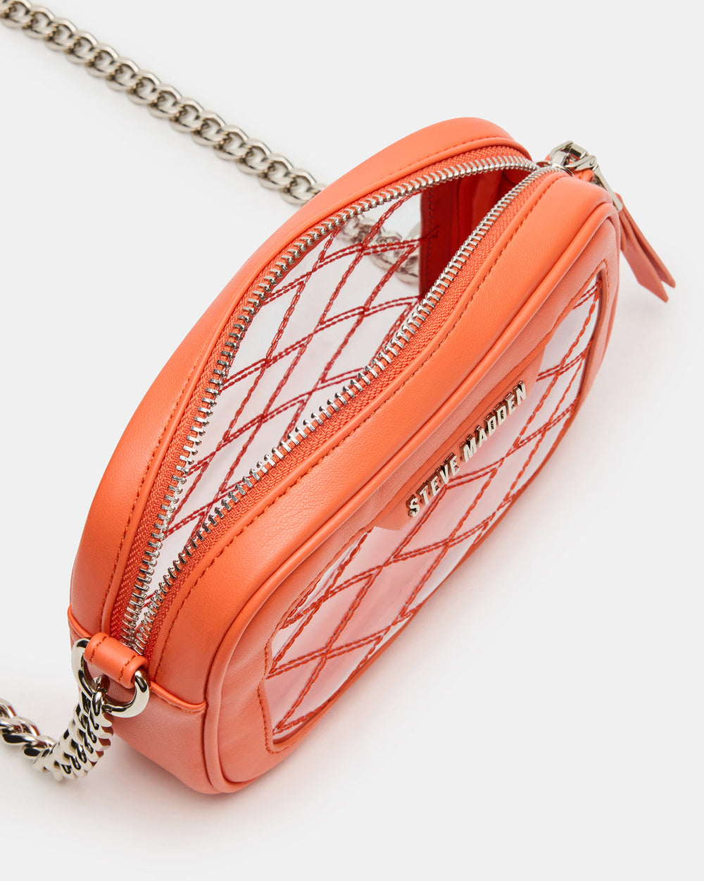 JELLY Bag Orange Clear Camera Crossbody Handbag | Steve Madden near me