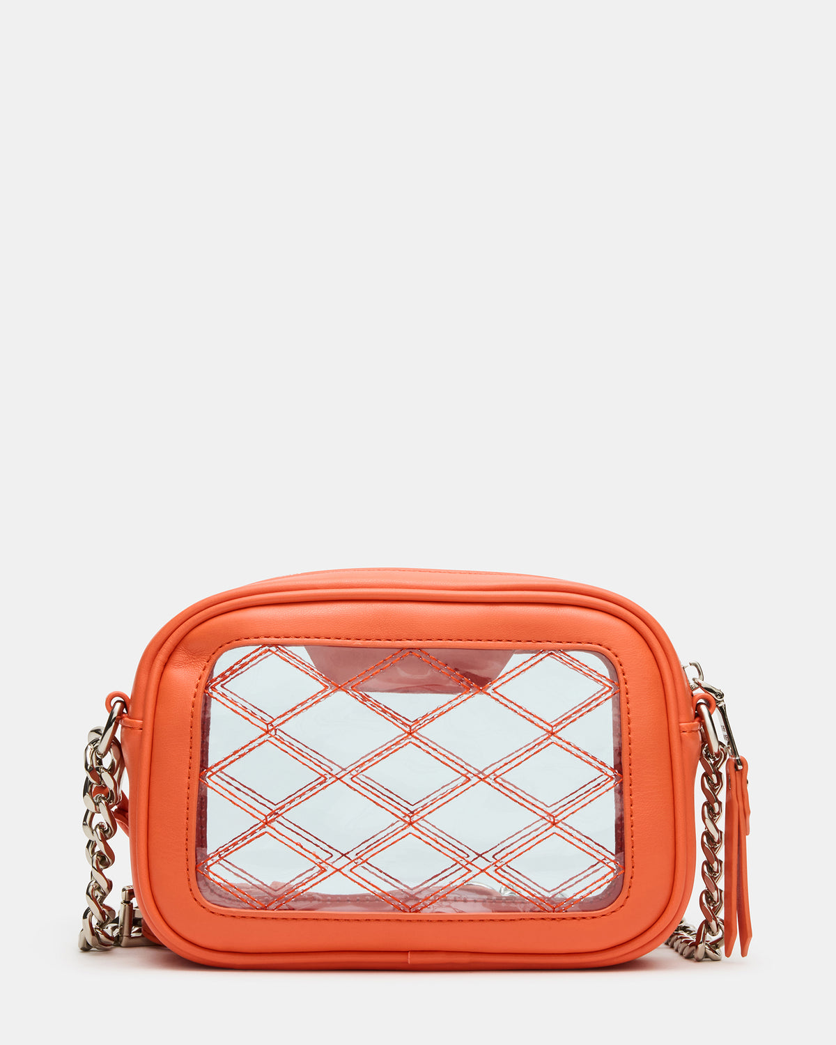 JELLY Bag Orange Clear Camera Crossbody Handbag | Steve Madden near me
