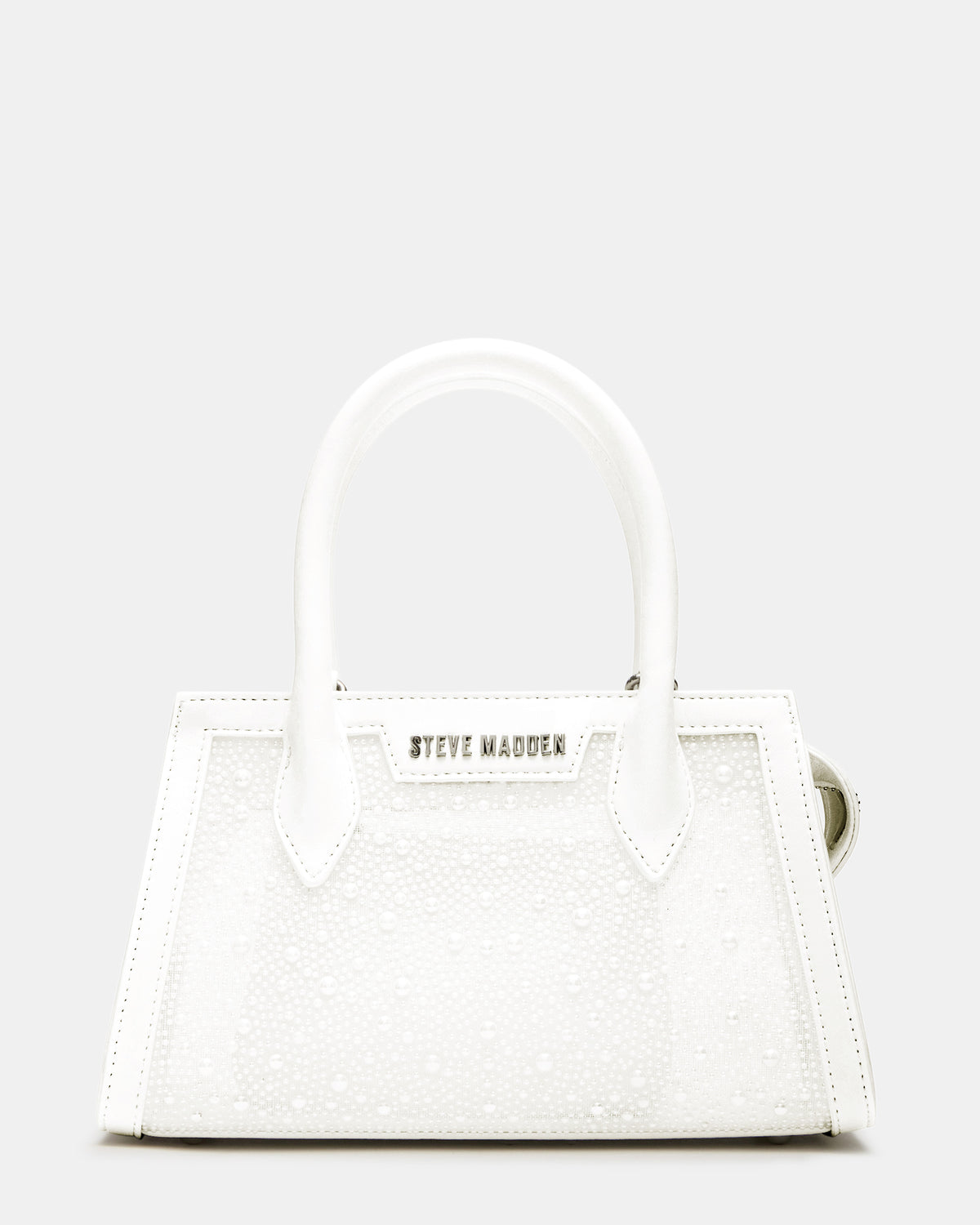 PEACH White Multi Women's Mini Top-Handle Mesh Handbag | Steve Madden discount