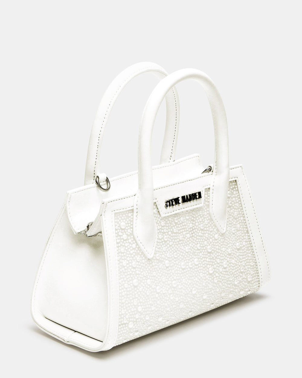 PEACH White Multi Women's Mini Top-Handle Mesh Handbag | Steve Madden discount