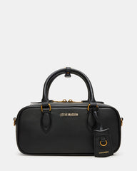 MERIT Bag Black Leather Top-Handle Satchel Crossbody Handbag | Steve Madden online