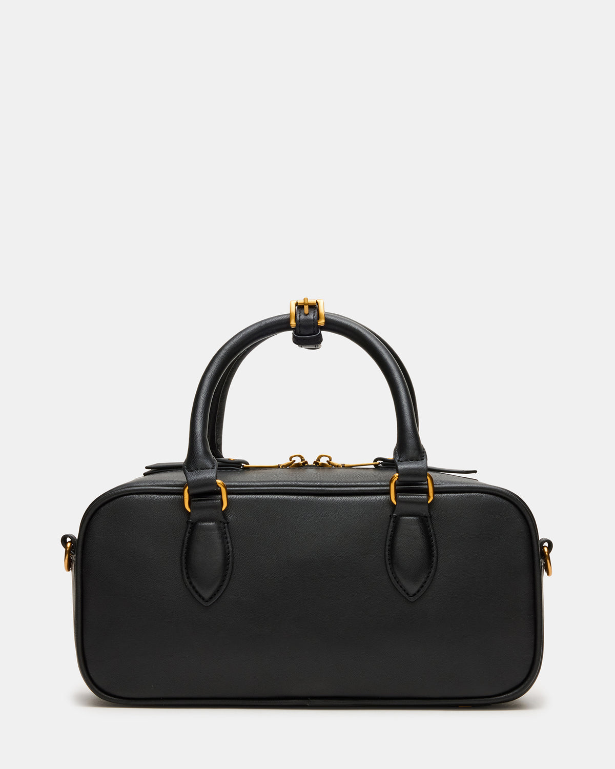 MERIT Bag Black Leather Top-Handle Satchel Crossbody Handbag | Steve Madden online