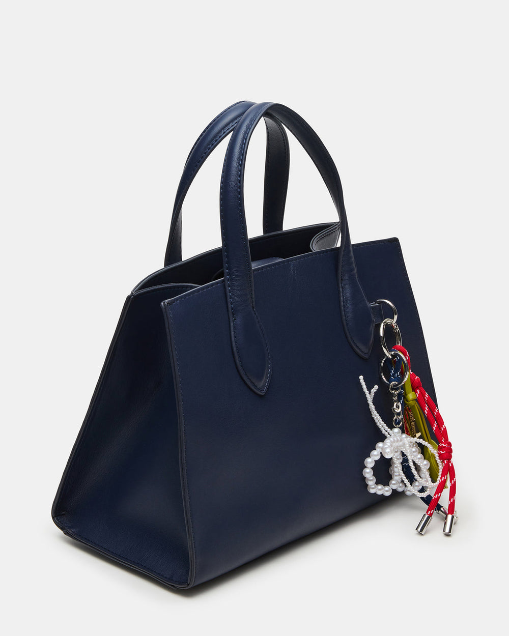 CALLEB Bag Navy Structured Tote Crossbody Handbag | Steve Madden US