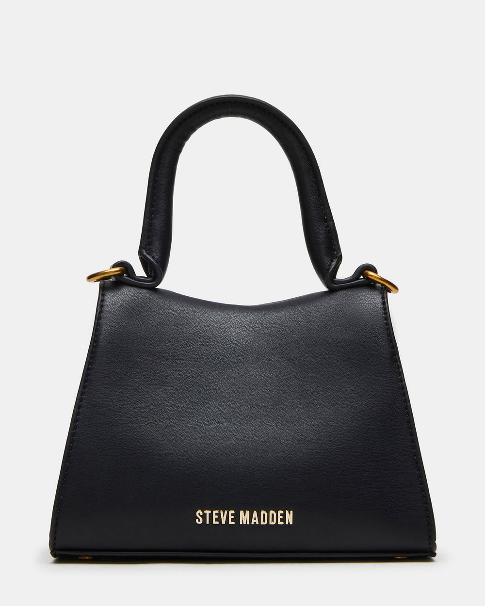 MADLYN Bag Black Structured Turn-Lock Closure Top-Handle Crossbody Mini Handbag | Steve Madden for Sale