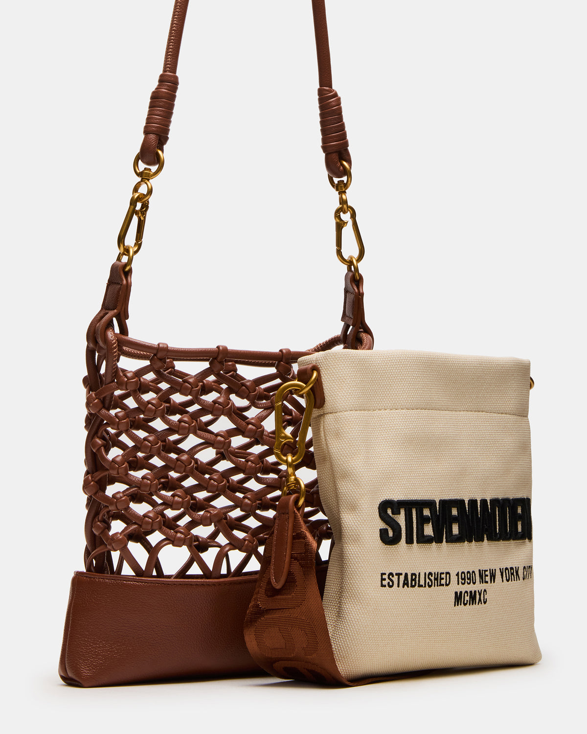 ARDA Cognac Multi Women's Crossbody Pouch Handbag | Steve Madden on Sale