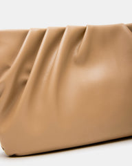 NIKA Chestnut Women's Pleated Crossbody Clutch Handbag | Steve Madden discount