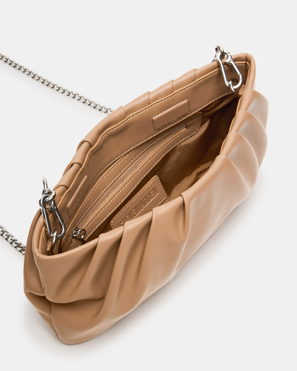 NIKA Chestnut Women's Pleated Crossbody Clutch Handbag | Steve Madden discount