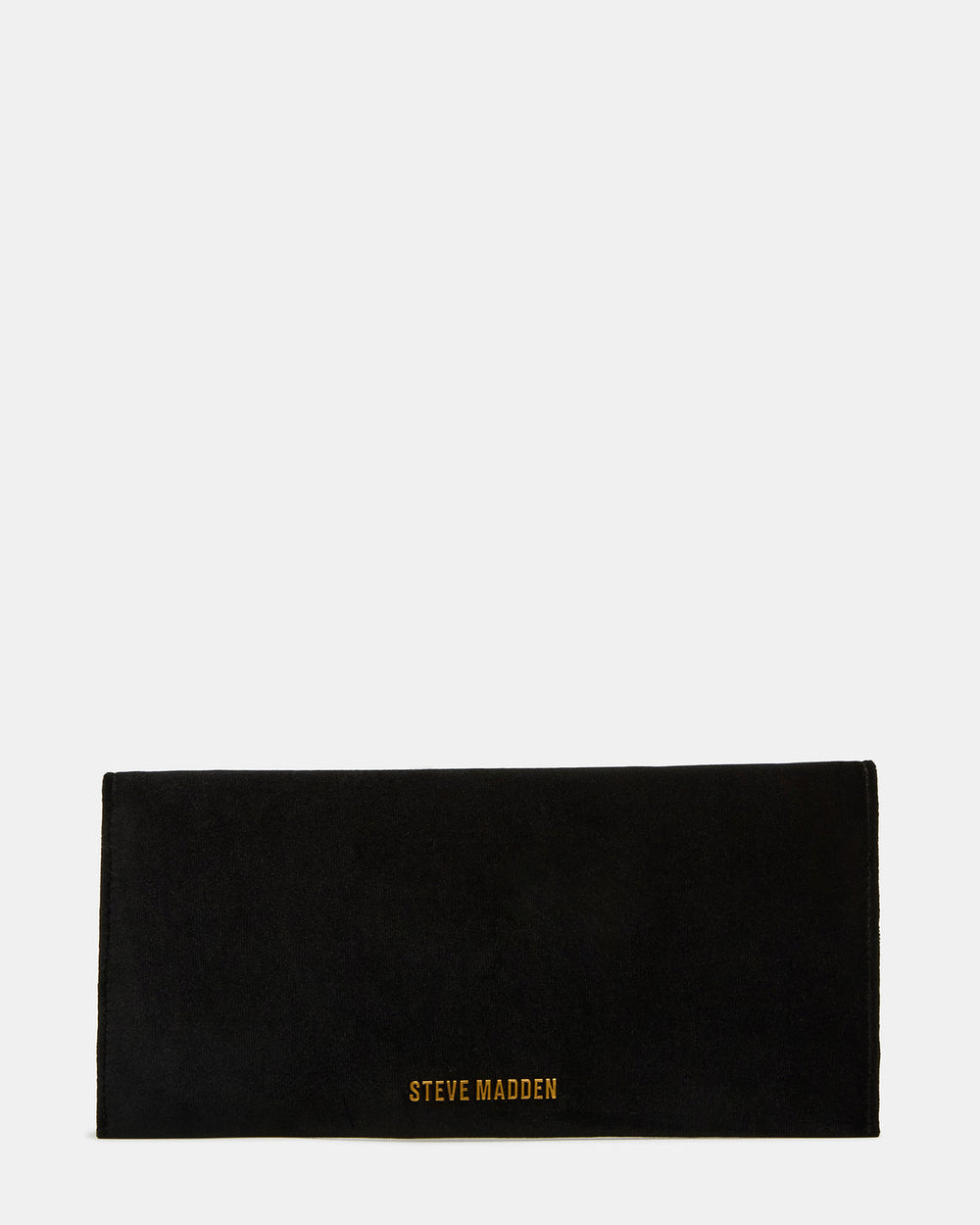 SMOOTH Bag Black Velvet Envelope Logo Crossbody Clutch Handbag | Steve Madden outlet