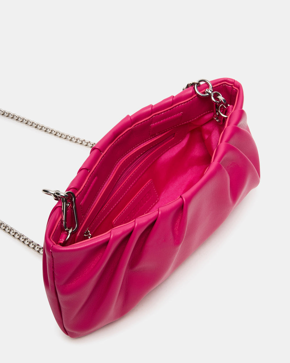 NIKA Fuchsia Women's Pleated Crossbody Clutch Handbag | Steve Madden for Sale