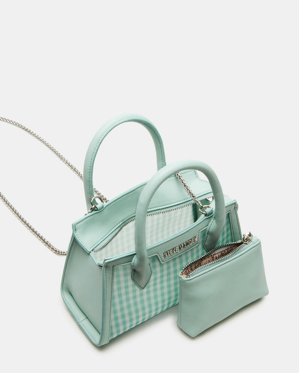 PEACHY Green Multi Women's Mini Top-Handle Mesh Handbag | Steve Madden on Sale