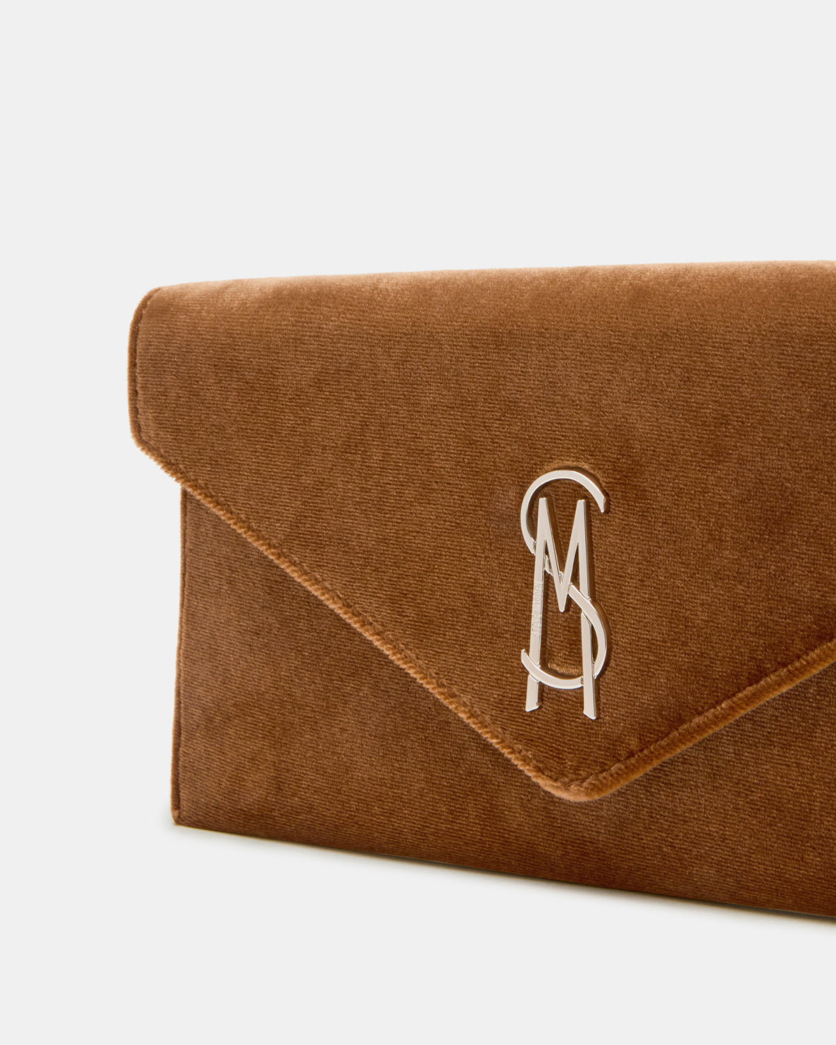 SMOOTH Bag Rust Fabric Envelope Logo Crossbody Clutch Handbag | Steve Madden near me
