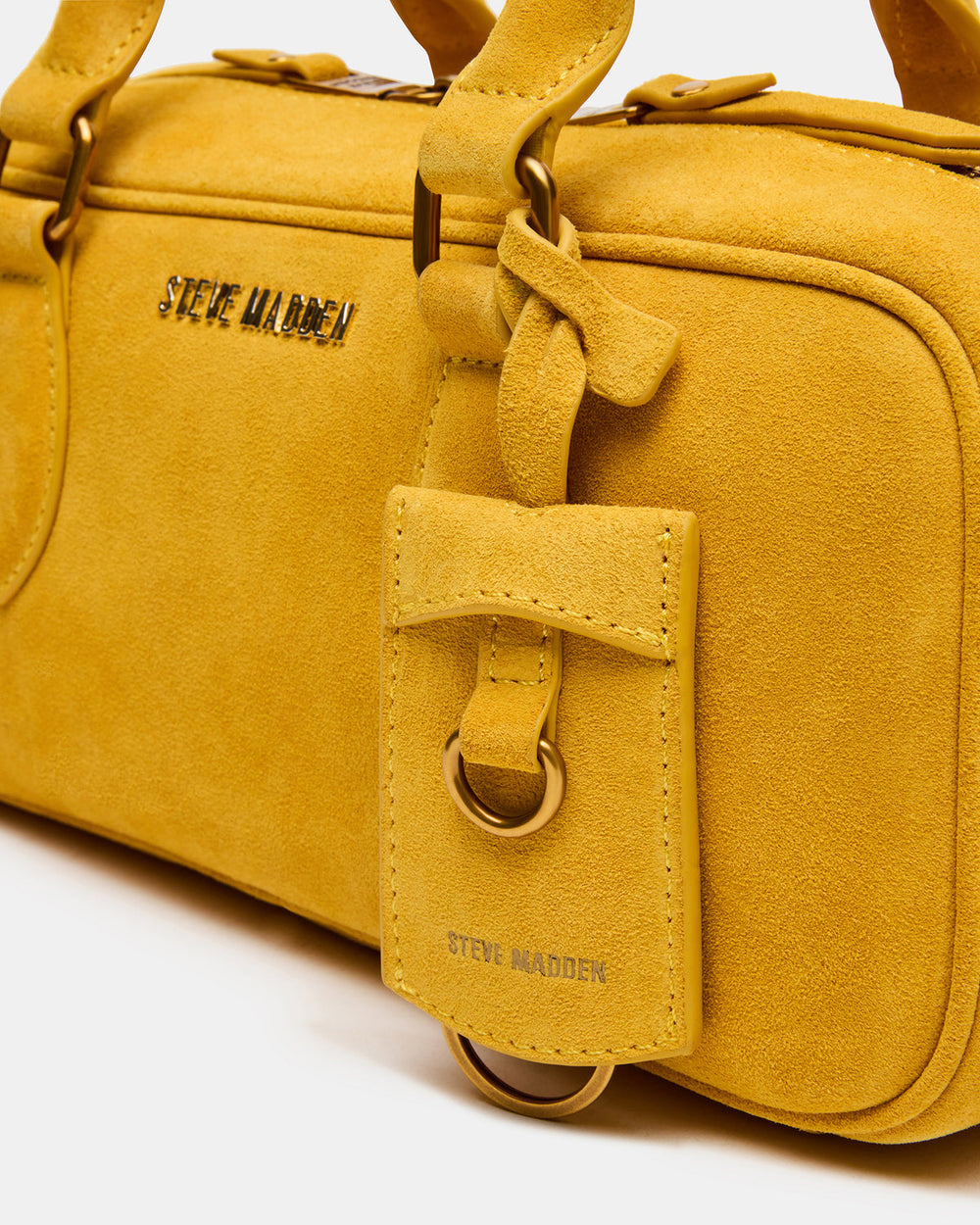 MERIT Bag Mustard Suede Top-Handle Satchel Crossbody Handbag | Steve Madden discount