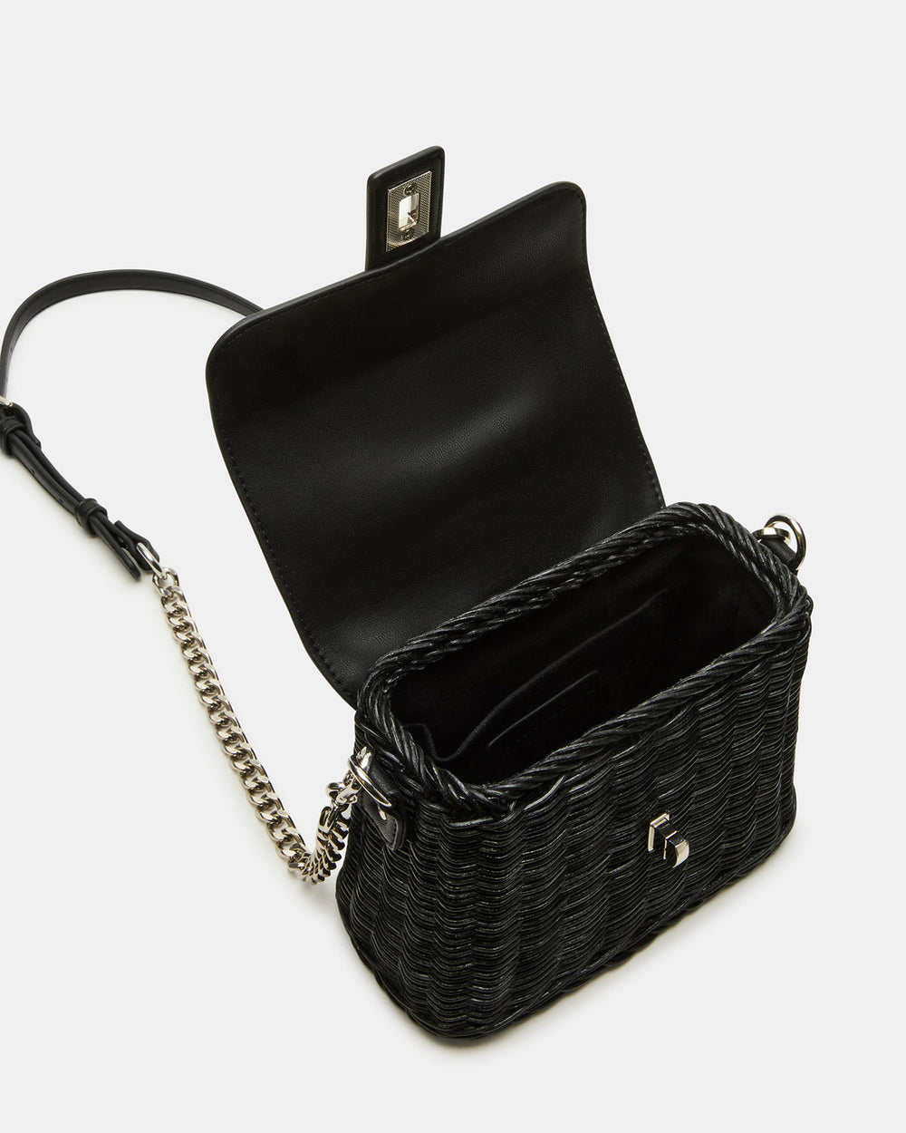 CRISTY Bag Black Wicker Top-Handle Sraw Crossbody Handbag | Steve Madden for Sale