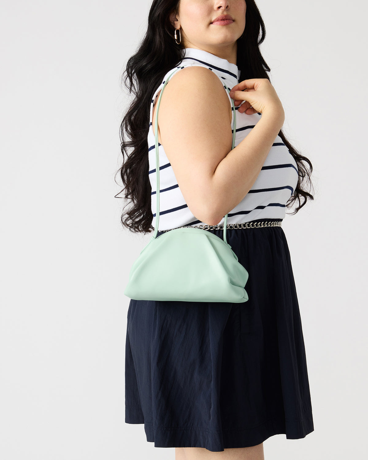 HAILEE Light Green Women's Soft Clutch Handbag | Steve Madden on Sale