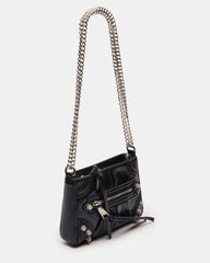 SKY Bag Black/Silver Moto Rhinestone Embellished Stud Crossbody Handbag | Steve Madden near me