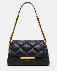 COLETTE Bag Black/Gold Quilted Chain Shoulder Handbag | Steve Madden discount