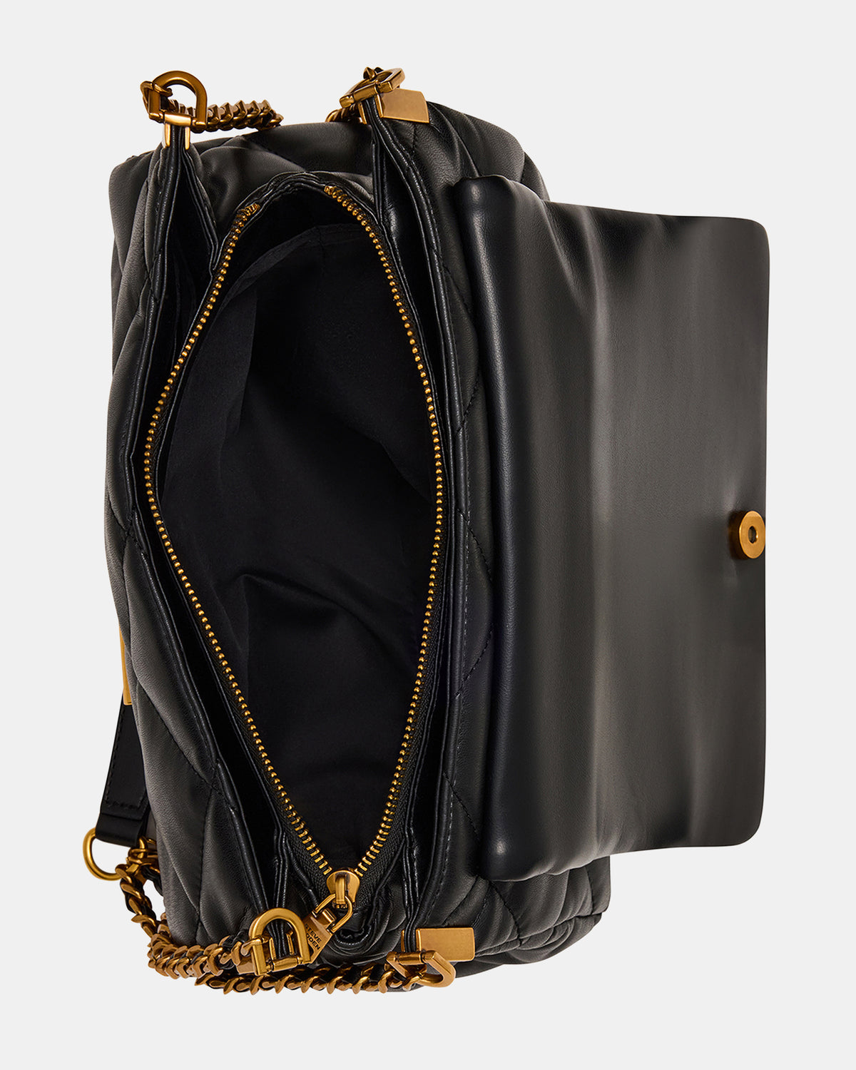 COLETTE Bag Black/Gold Quilted Chain Shoulder Handbag | Steve Madden discount