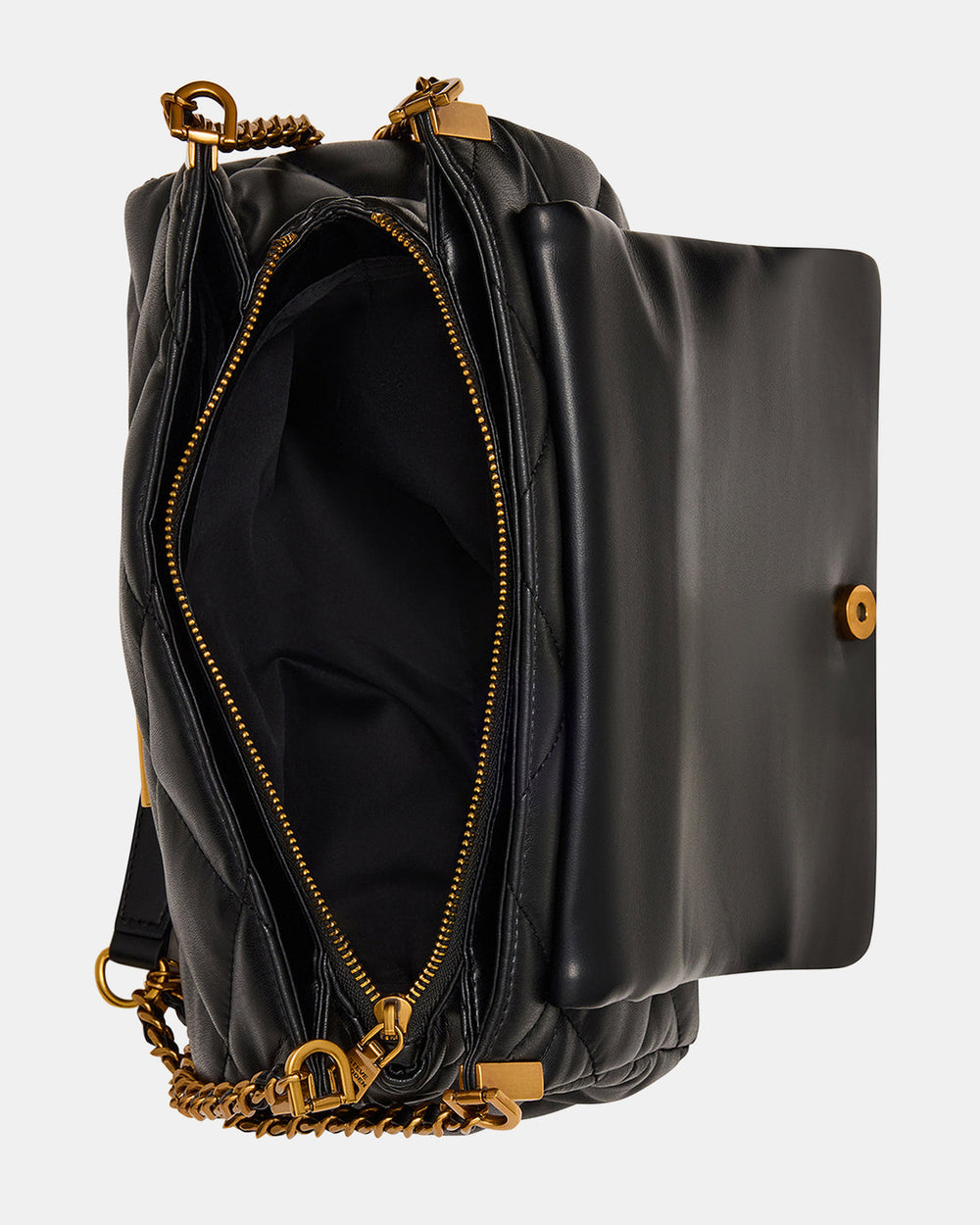 COLETTE Bag Black/Gold Quilted Chain Shoulder Handbag | Steve Madden discount