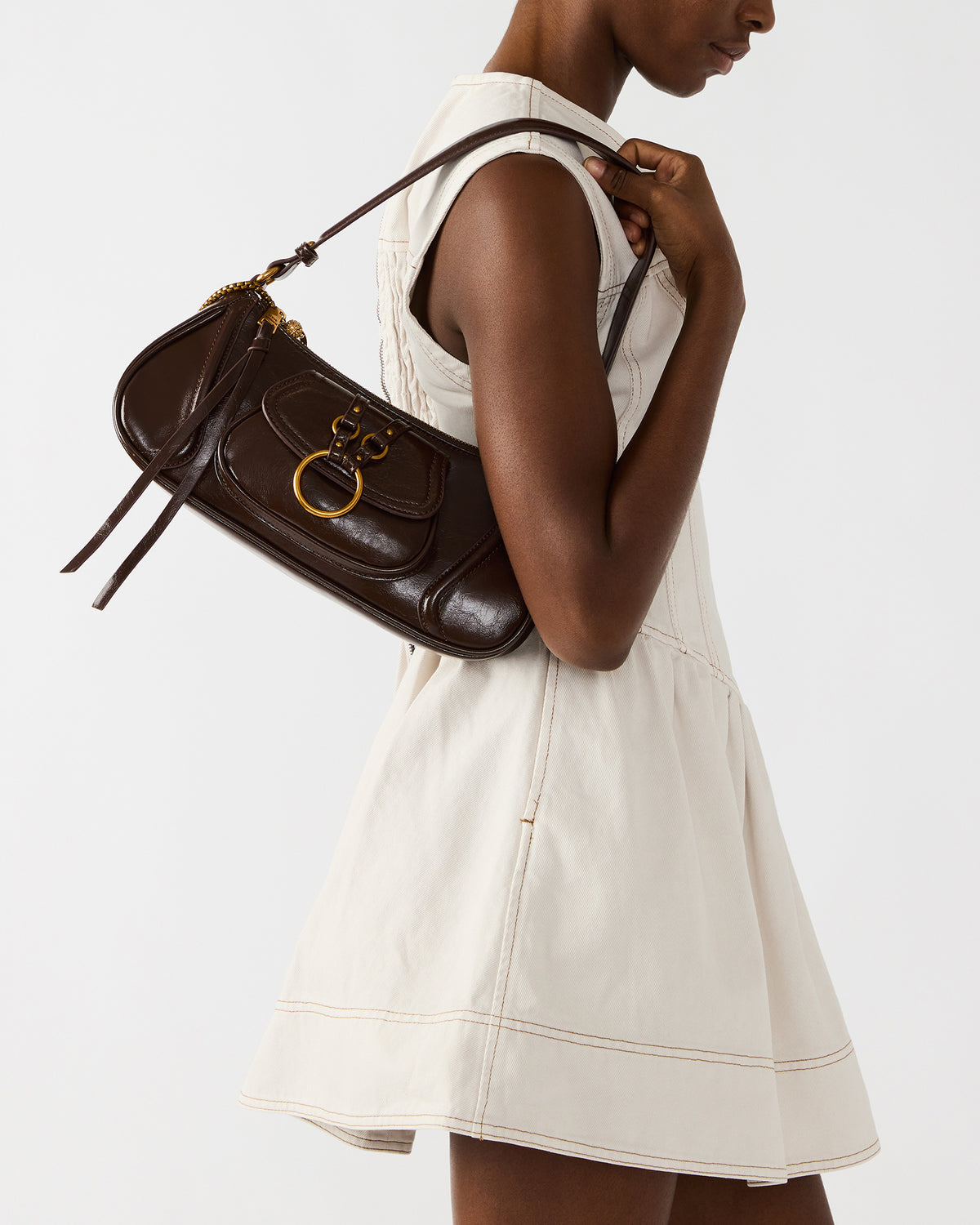 LUXXAR Bag Brown Shoulder Strap Boho-Inspired Handbag | Steve Madden US