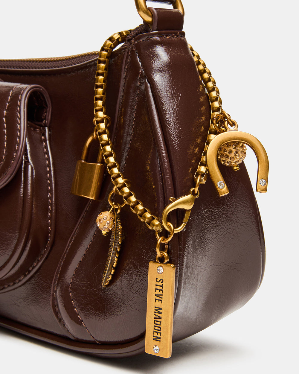 LUXXAR Bag Brown Shoulder Strap Boho-Inspired Handbag | Steve Madden US