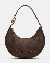 LOHAN Bag Brown Structured Hobo Shoulder Handbag | Steve Madden outlet