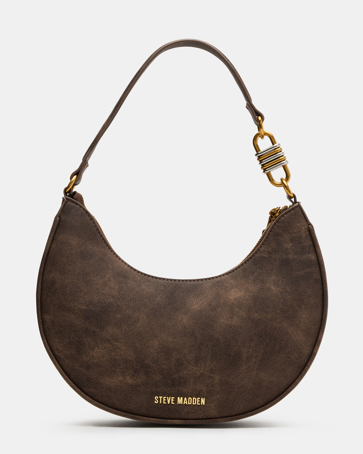 LOHAN Bag Brown Structured Hobo Shoulder Handbag | Steve Madden outlet