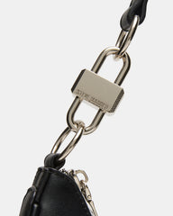 LOHAN Bag Black Structured Hobo Shoulder Handbag | Steve Madden on Sale