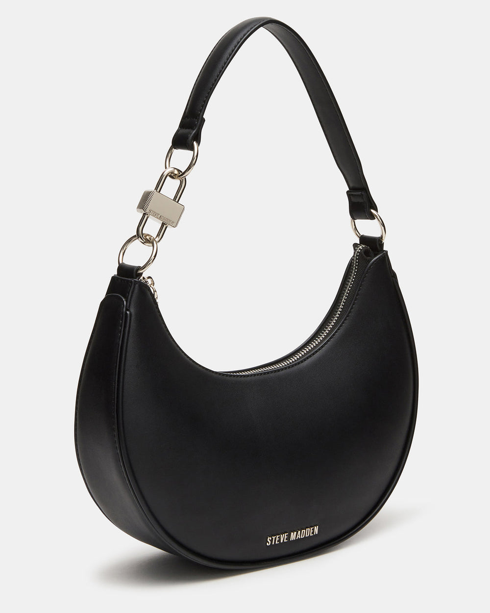 LOHAN Bag Black Structured Hobo Shoulder Handbag | Steve Madden on Sale