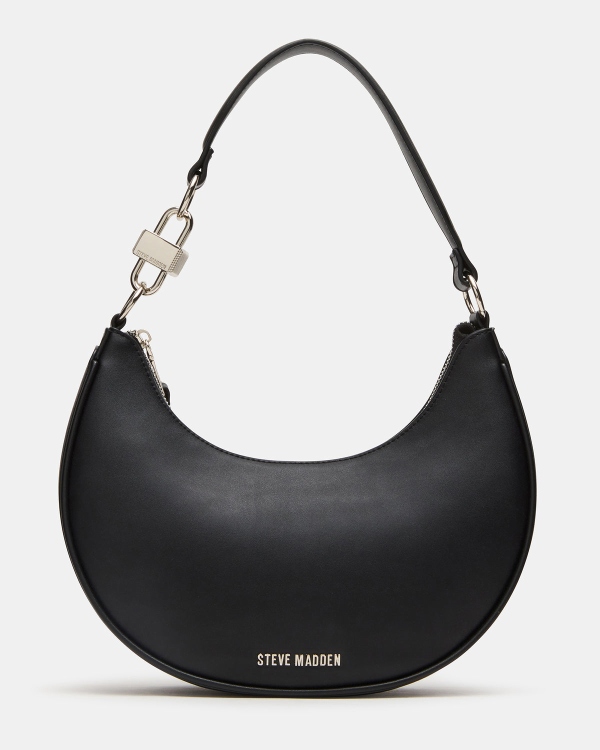LOHAN Bag Black Structured Hobo Shoulder Handbag | Steve Madden on Sale