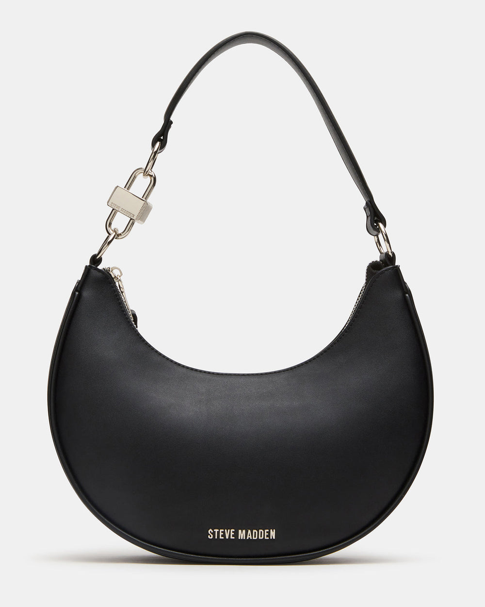 LOHAN Bag Black Structured Hobo Shoulder Handbag | Steve Madden on Sale