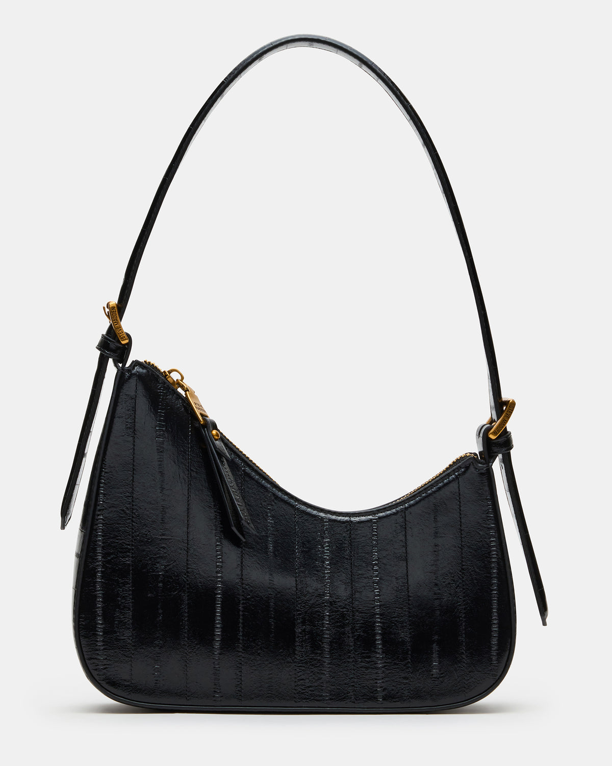 SMITH Bag Black Eel Asymmetric Shoulder Handbag | Steve Madden discount