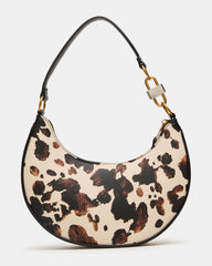 LOHAN Bag Brown Print Structured Hobo Shoulder Handbag | Steve Madden online