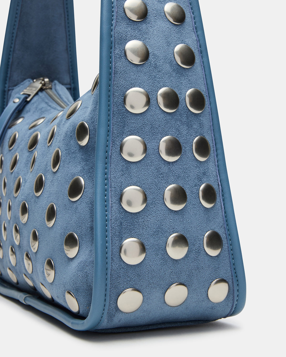 CHEYANN Bag Light Blue Hobo Dome-Studded Shoulder Strap Women's Handbag | Steve Madden Sale
