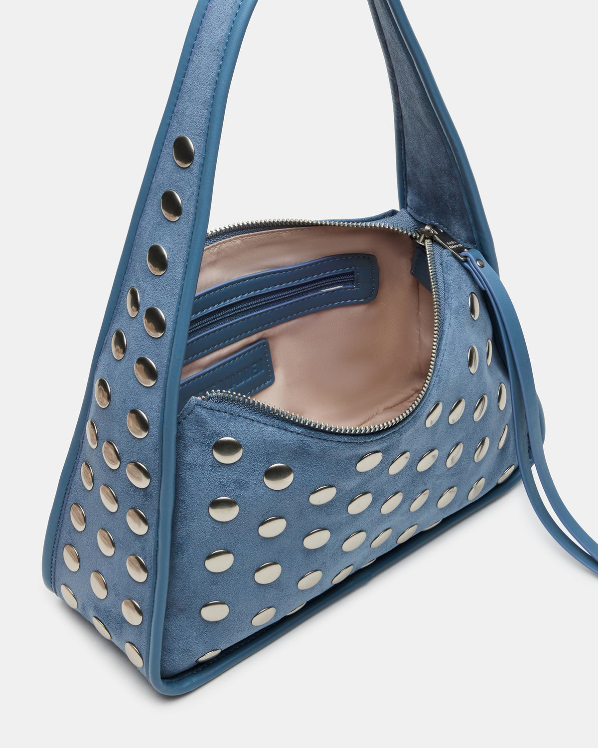 CHEYANN Bag Light Blue Hobo Dome-Studded Shoulder Strap Women's Handbag | Steve Madden Sale
